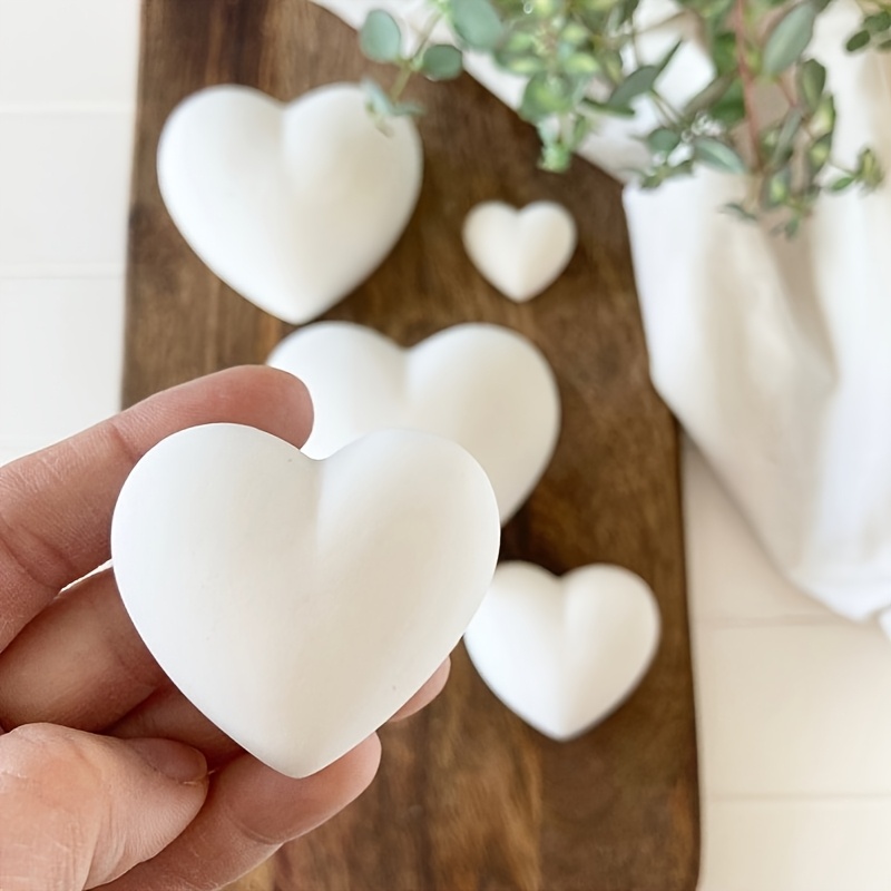 Candle Molds - 5pcs Heart-Shaped Gypsum Candle Ornament Resin