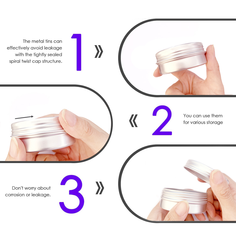 1/5/10pcs 5-250ml Empty Silver - Candle Containers recension och pris