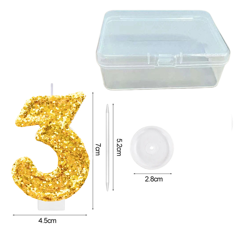 Digital Birthday Candle Gold C - Soy Wax recension och pris