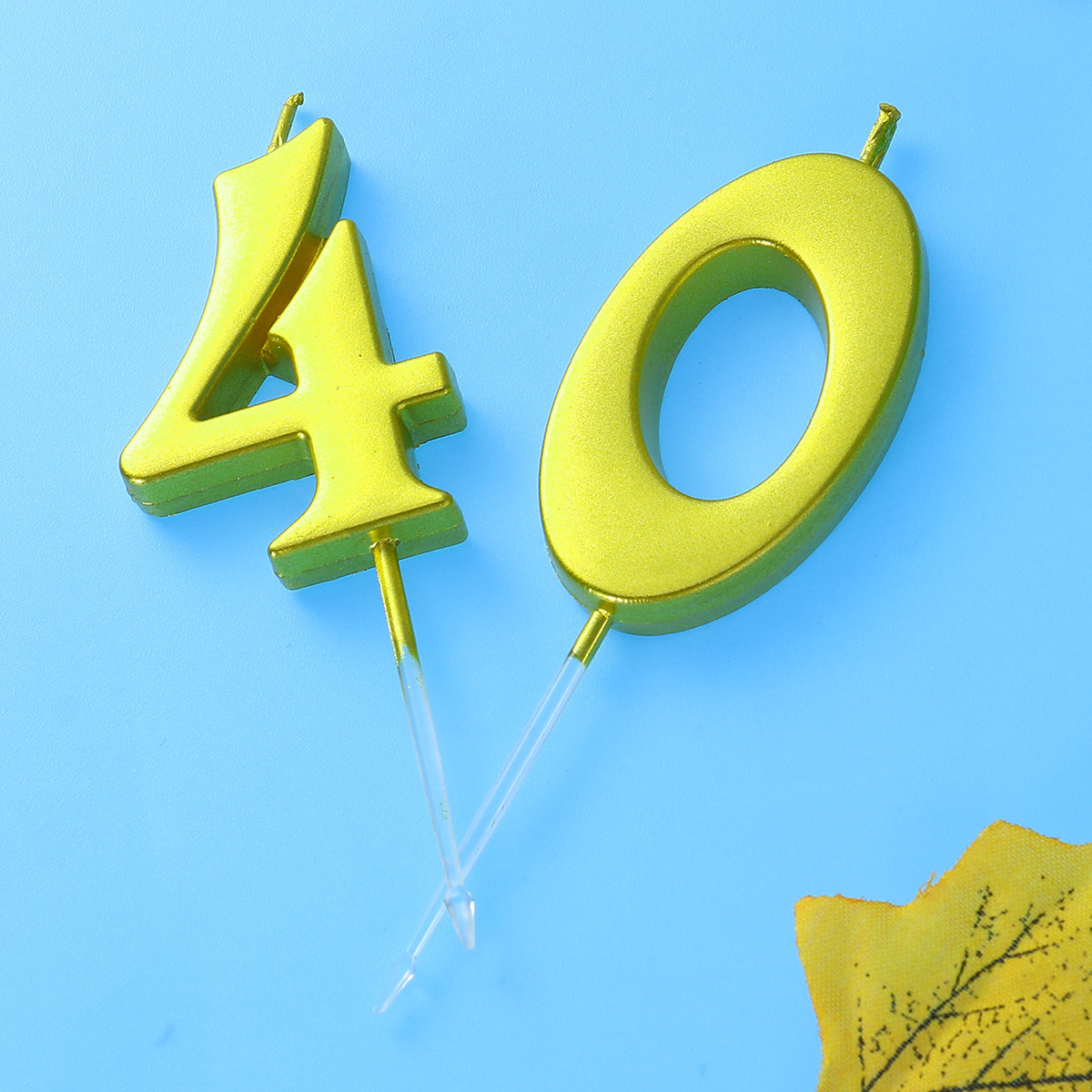 2Pcs Golden Number 40 Birthday - Paraffin Wax recension och pris