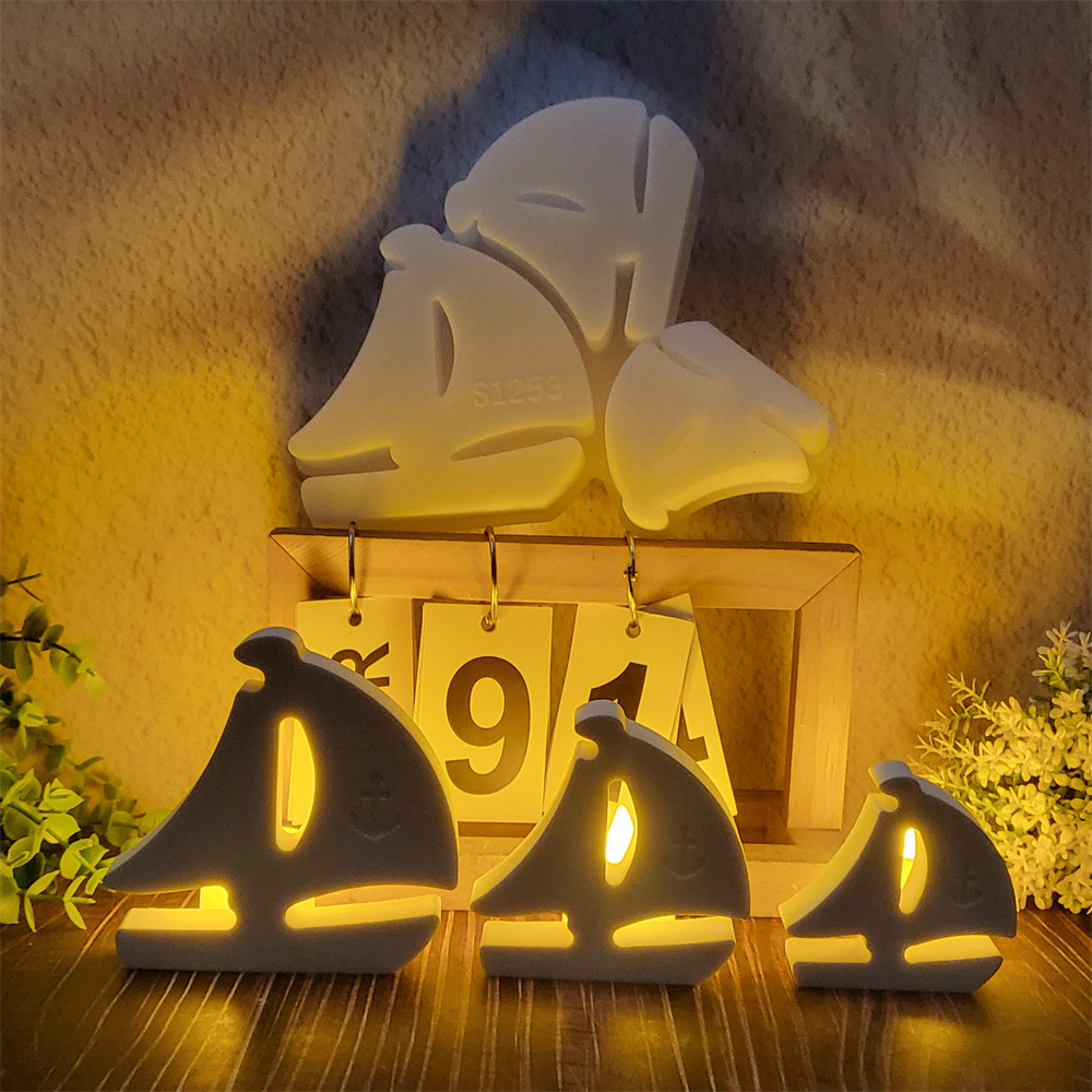 3D Sailboat Night Light Silico - Candle Lighter recension och pris
