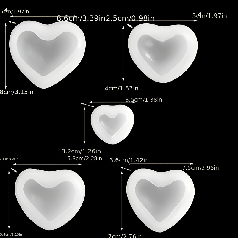 5pcs Heart-Shaped Gypsum Candl - Candle Molds recension och pris