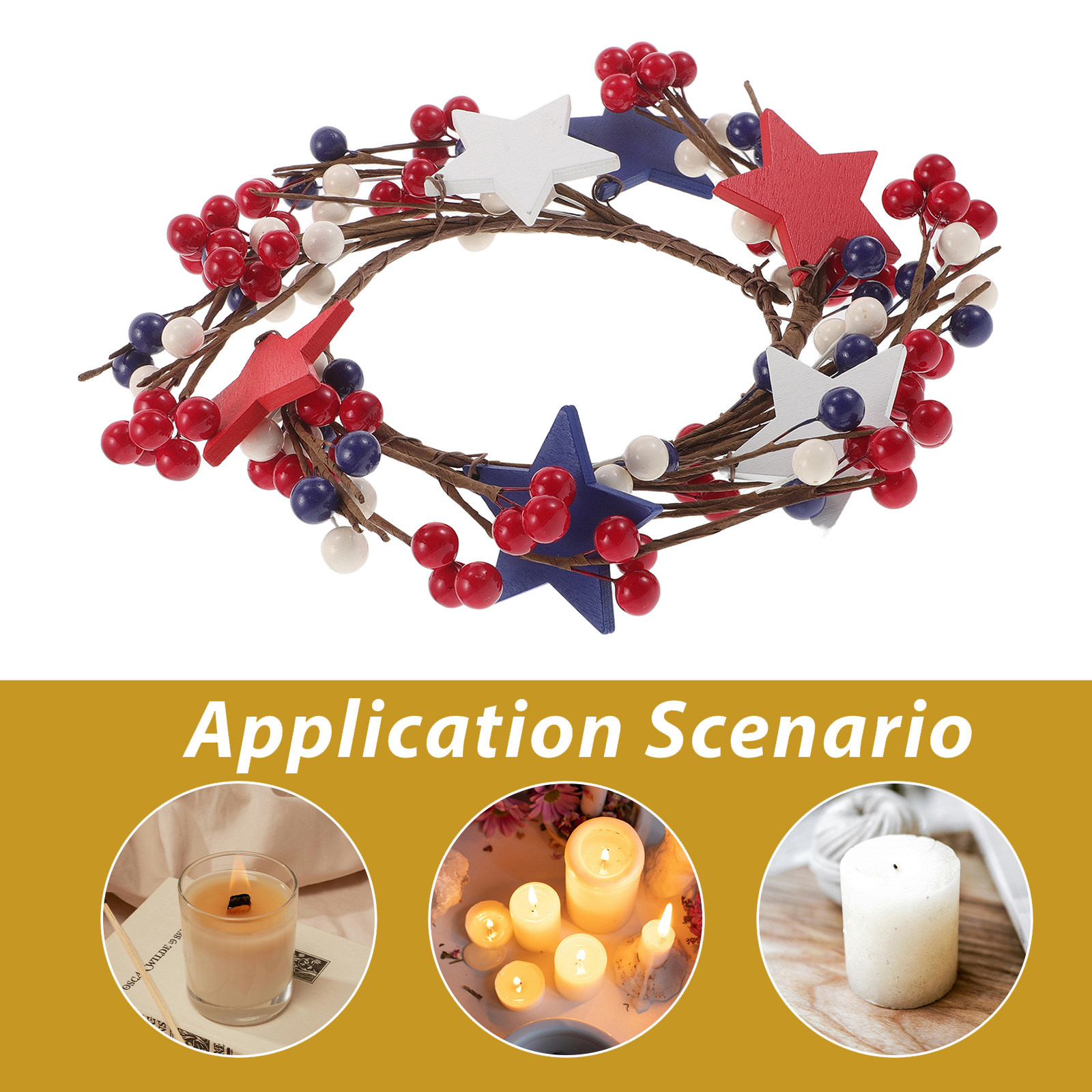 4Th of -Pointed Star Ring Red  - Paraffin Wax recension och pris