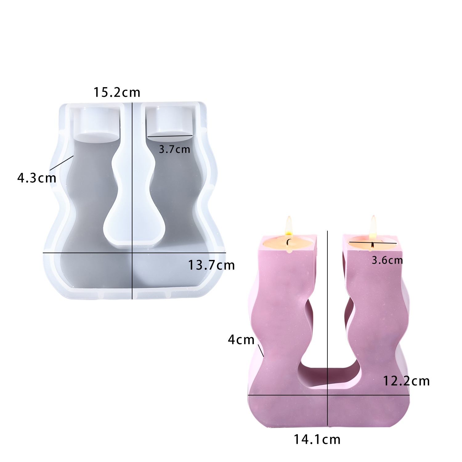 DIY epoxy resin mold U-shaped  - Candle Molds recension och pris