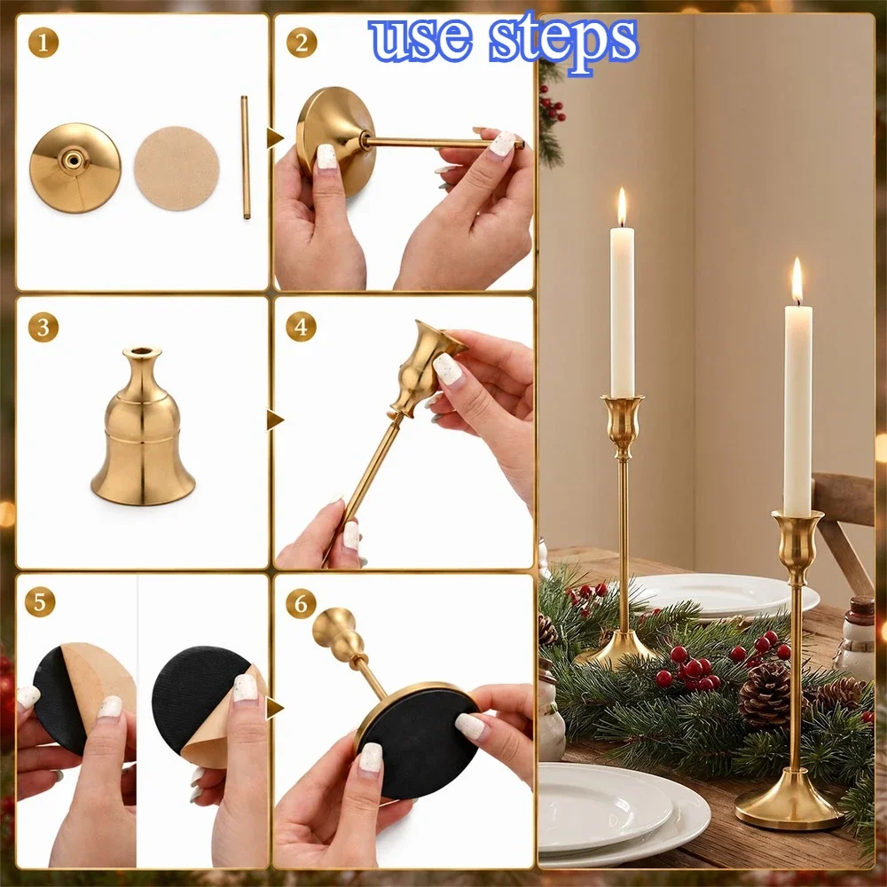 6 Sets Candle Holders Vintage  - Silk Candle recension och pris