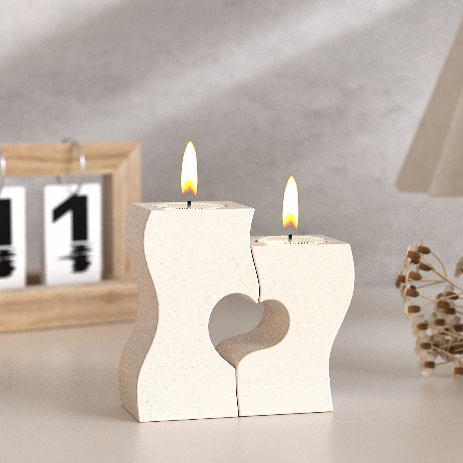 S Heart Candlestick Silicone M - Candle Molds recension och pris