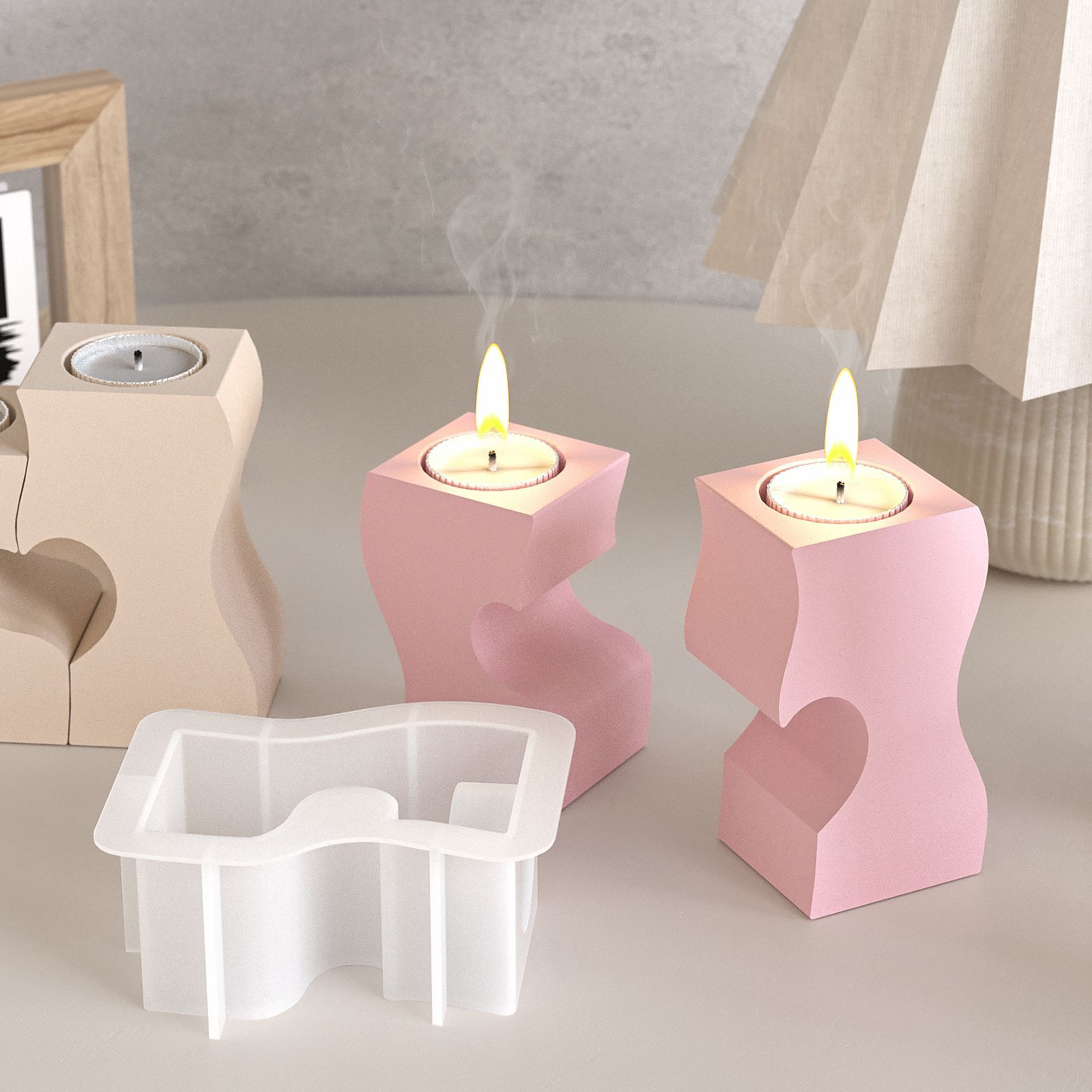 S Heart Candlestick Silicone M - Candle Molds recension och pris