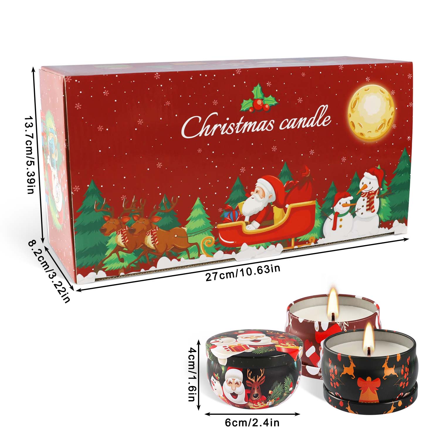 2.3 inch, 16-Piece Christmas S - Soy Wax recension och pris