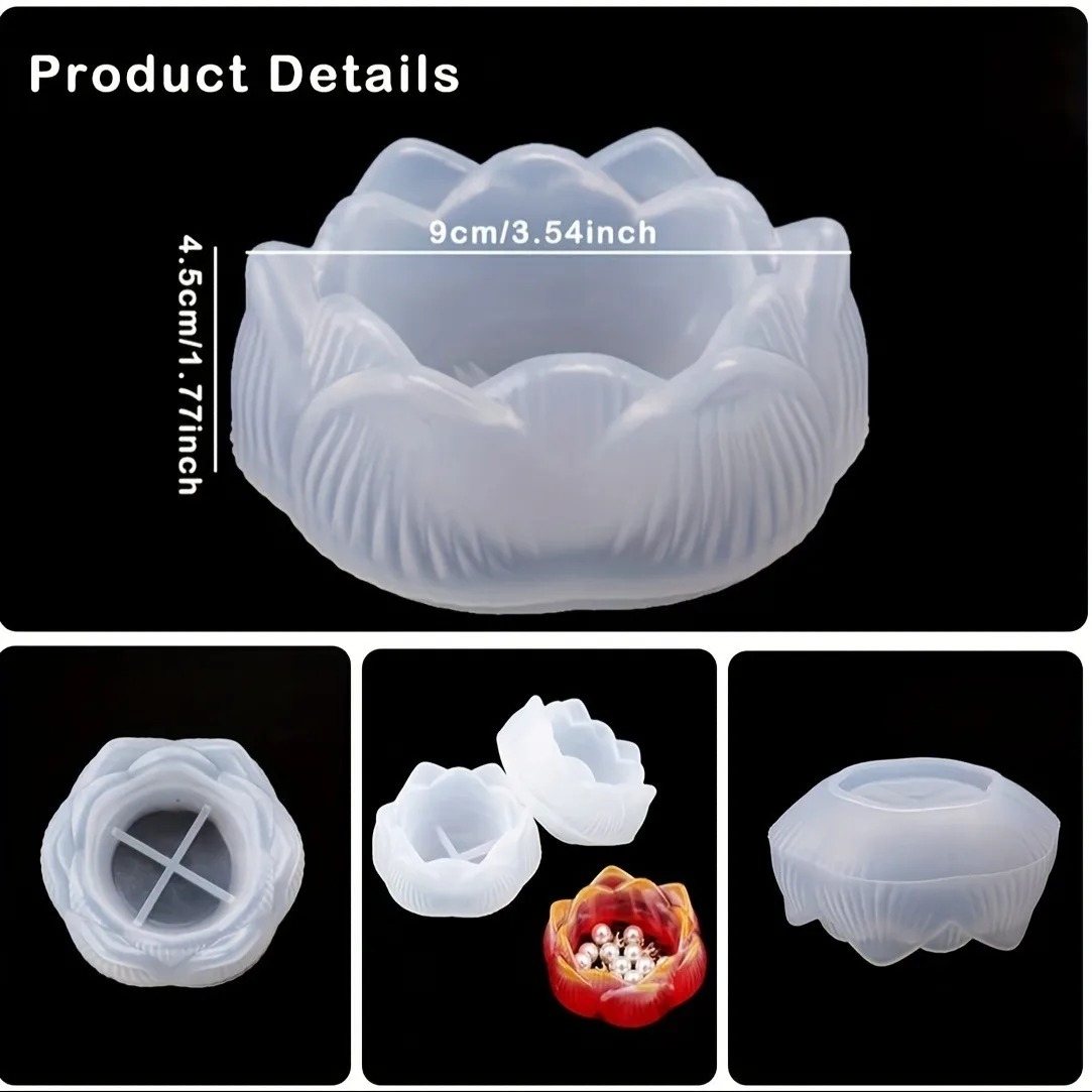 1pc DIY Lotus Flower Silicone  - Candle Containers recension och pris