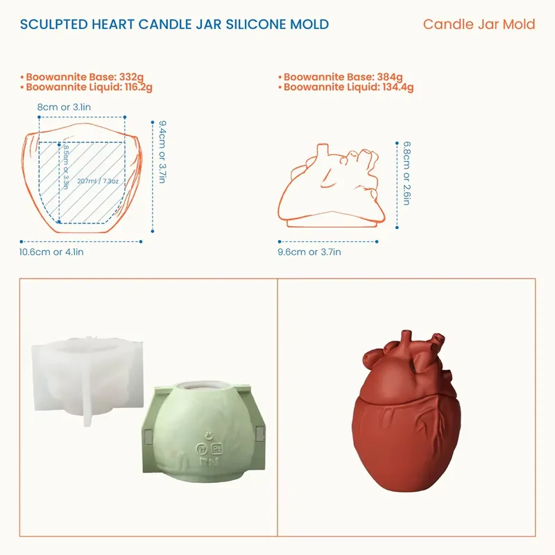 Nicole Sculpted Heart Candle J - Candle Molds recension och pris