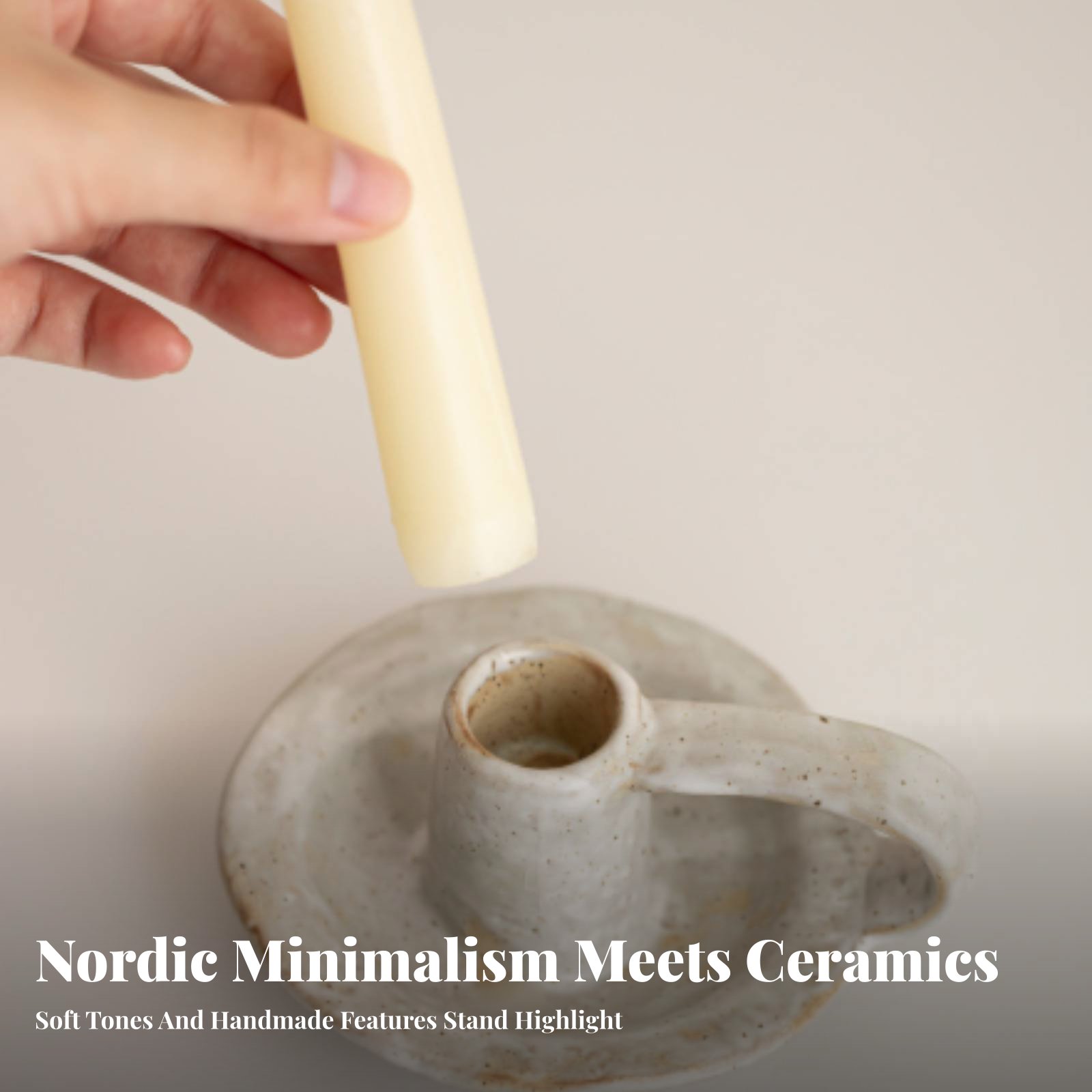 Nordic Ceramic Candle Holder,  - Paraffin Wax recension och pris