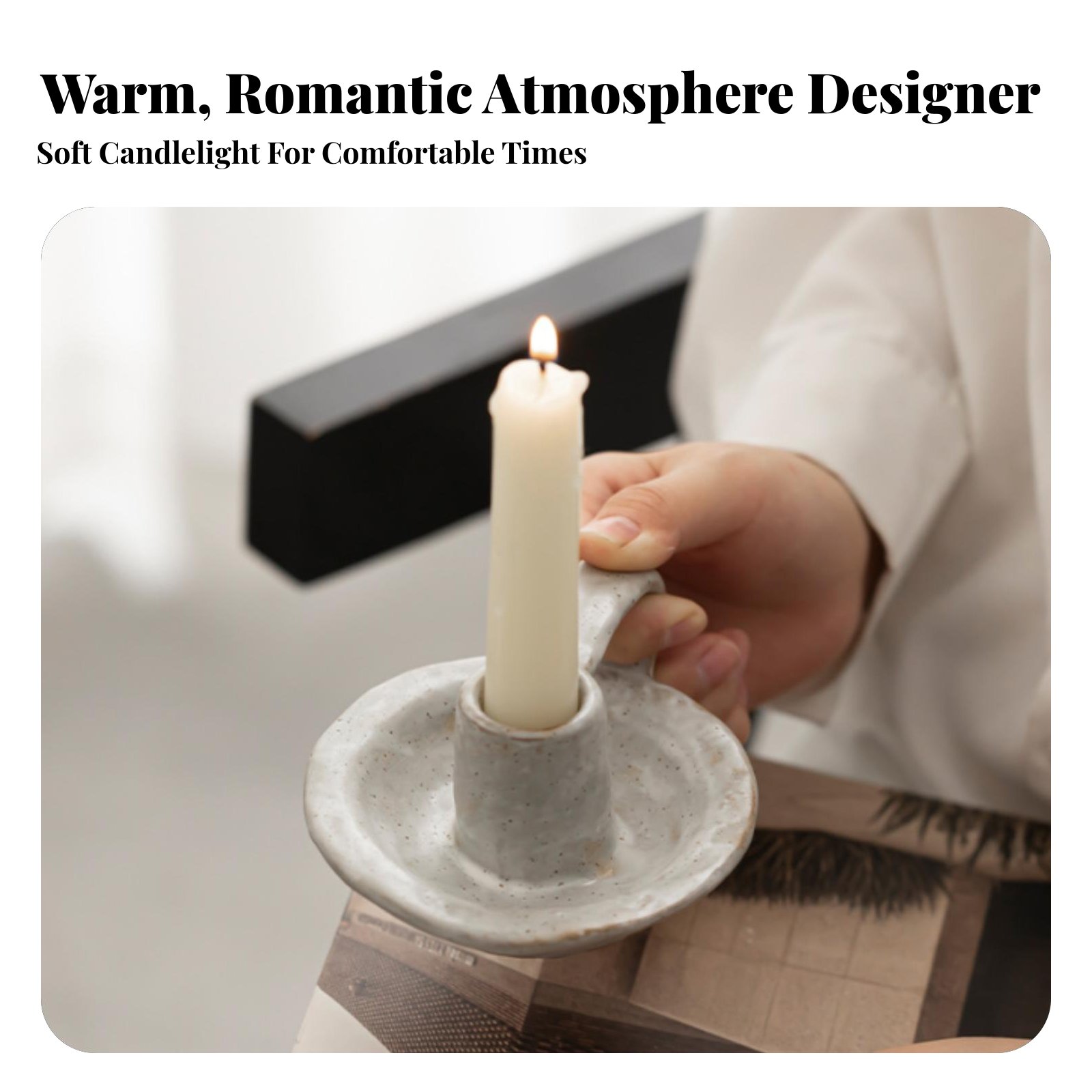 Nordic Ceramic Candle Holder,  - Paraffin Wax recension och pris
